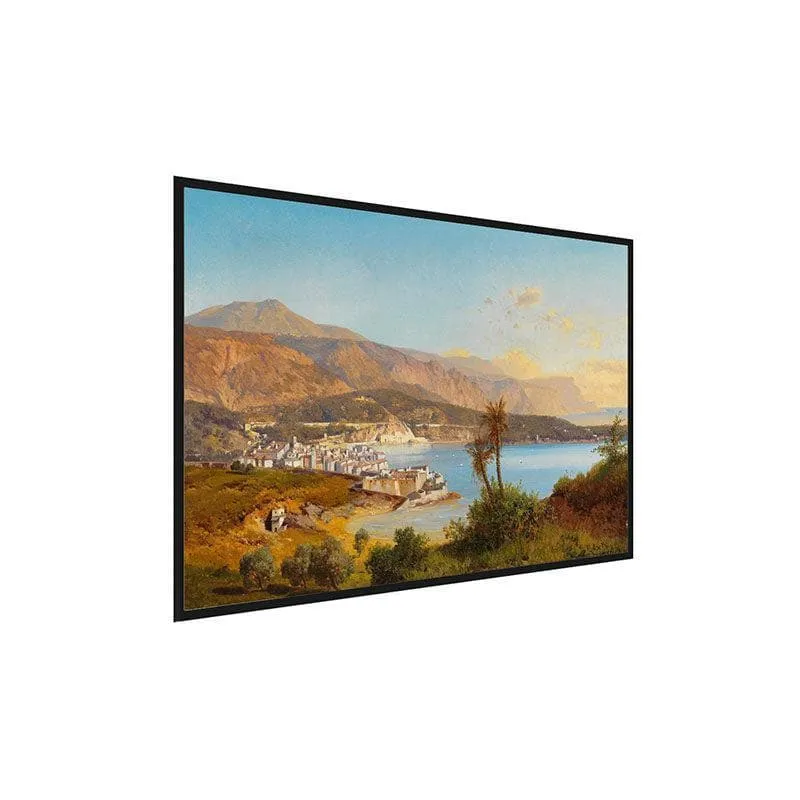 Landscape Afternoon Canvas Wall Painting - Black Frame media 3