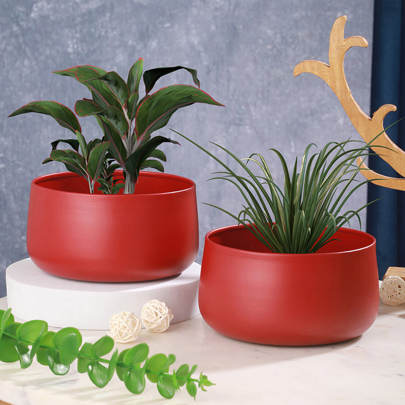 Helena Hue Planter (Red) - Set Of Two media 5