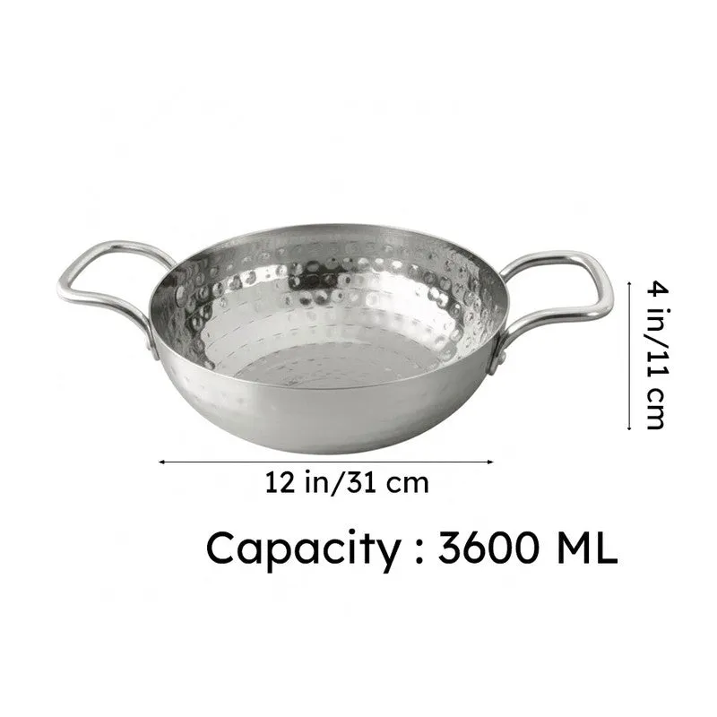 Vintage Hammered Kadhai - 3600 mL / 11 Inches media 6