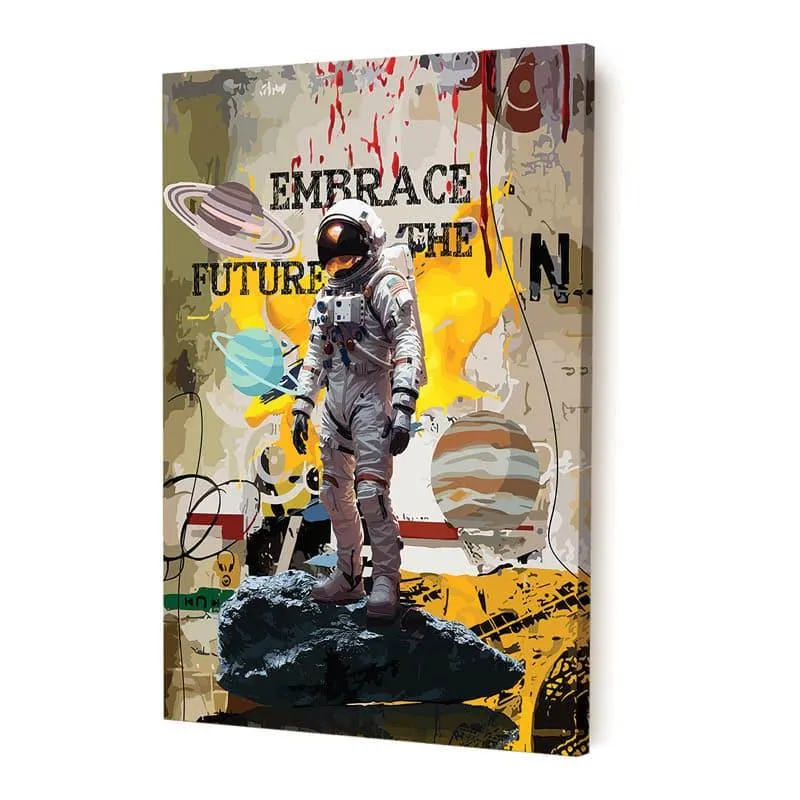 Embrace The Future Canvas Wall Painting - Set Of Three media 4
