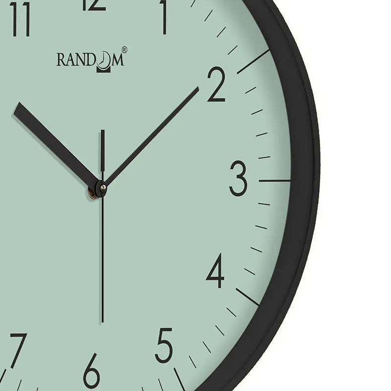 Benot Black Analog Wall Clock - Sea Foam Green media 6