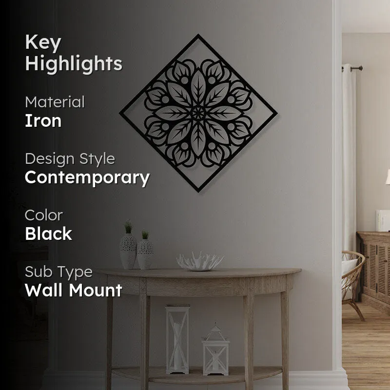 Esso Mandala Black Iron Wall Accent media 2