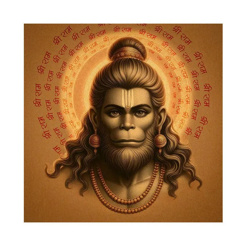 Majestic Hanuman Wall Painting media 4