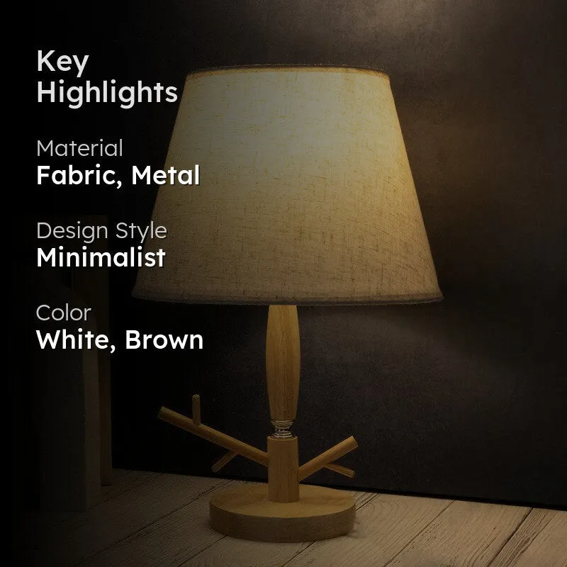 AarviDecor Easton Designer Cotton Table Lamp - Grey media 2