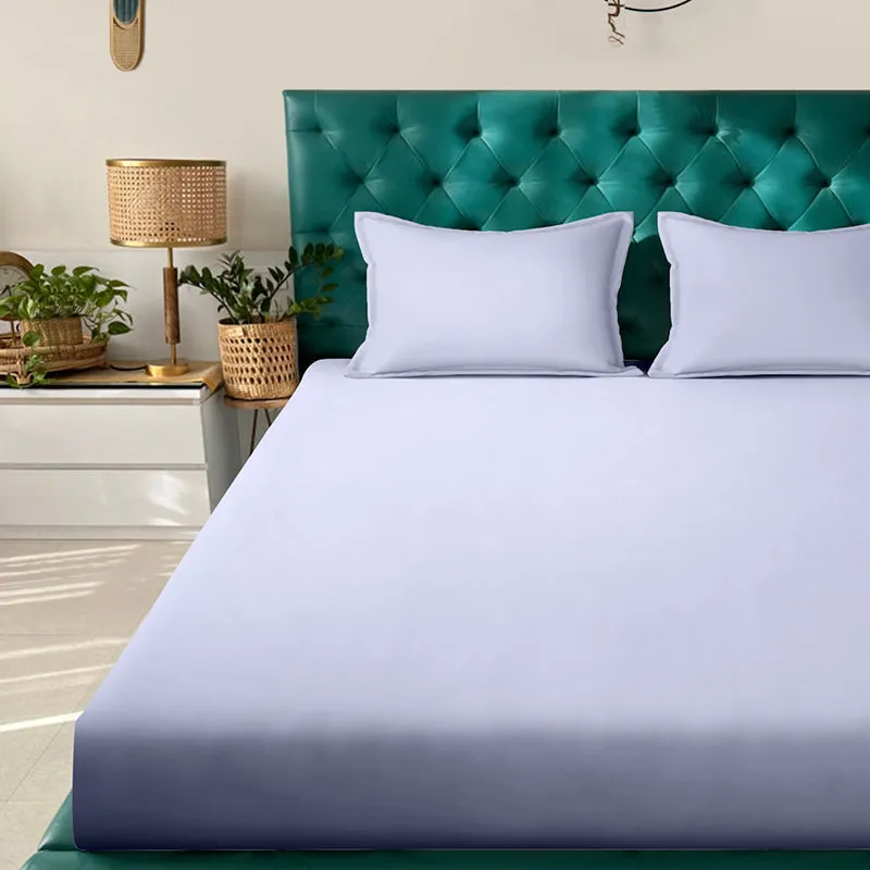 Ress Fitted Bedsheet (Light Purple) - 180 GSM media 4