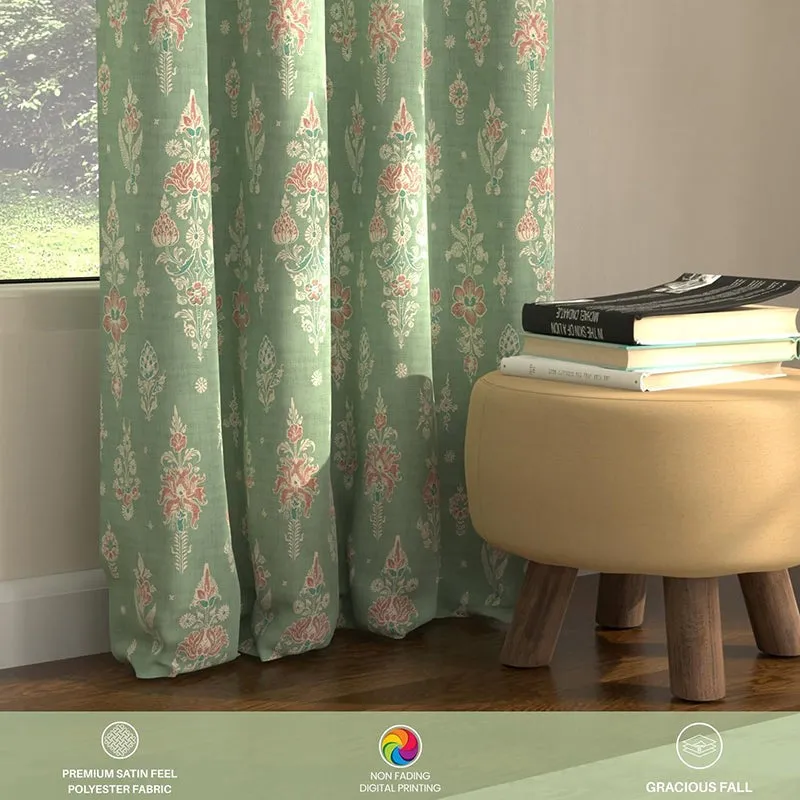 Urban Space Imperial Curtain (Sage Green) - Set Of Two media 1