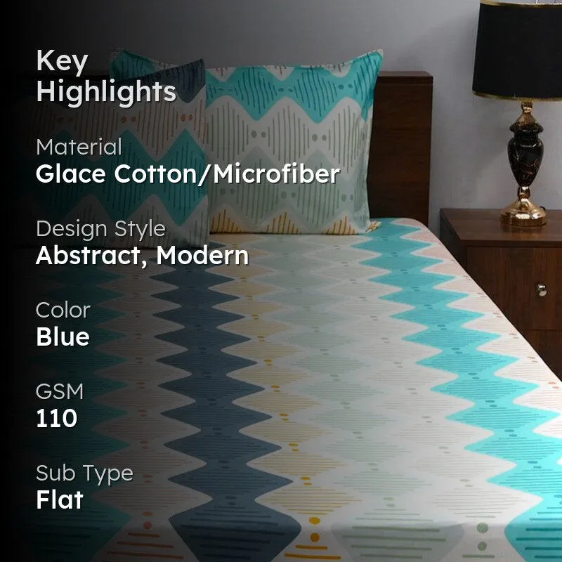 Keya Zig Zag Microfiber Bedsheet - 110 GSM media 2