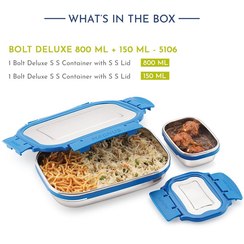 Veylo Compact Lunch Box (150 ML/800 ML) - Set of Two media 5