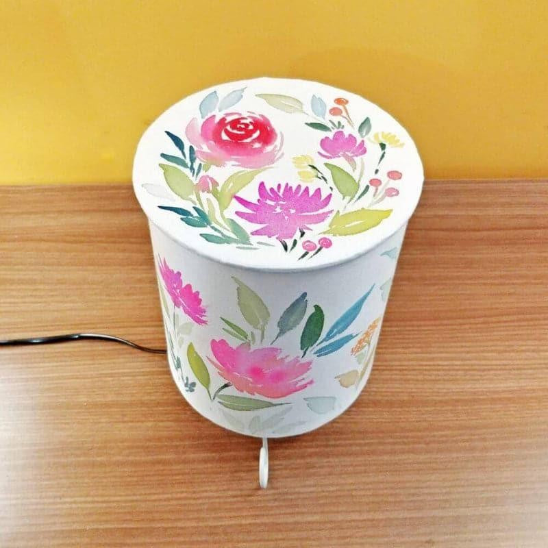 Baro Pastel Bloom Cylo Handpainted Fabric Table Lamp - Multicolor image 5