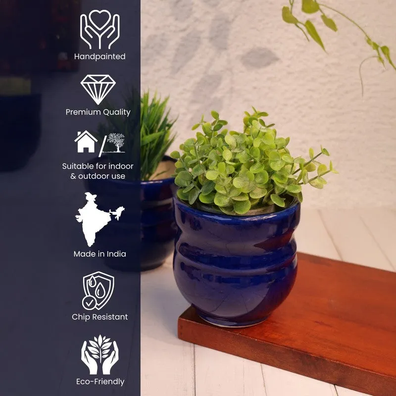 VelourVista Pots Blue - Set Of Two media 9