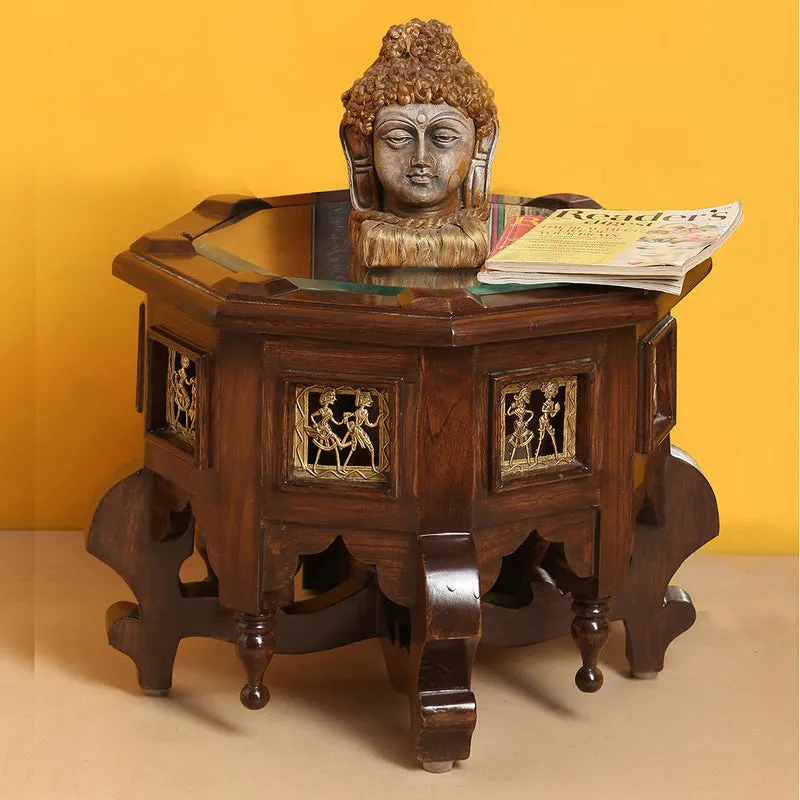 Princess Teak Wood Side Table media 4