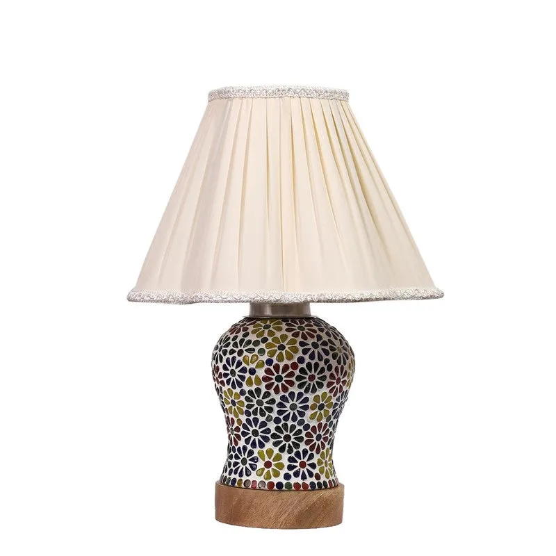 Aurelia Pleated Wooden Table Lamp - Multicolor media 5