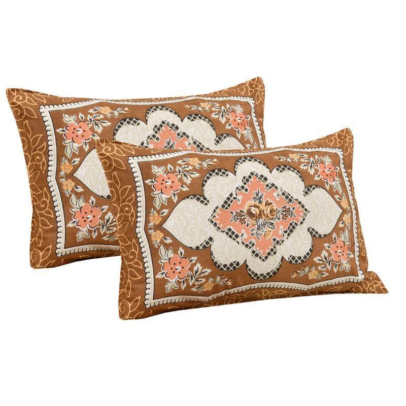 Yashita Printed Cotton Bedsheet (Brown) - 160 TC media 3