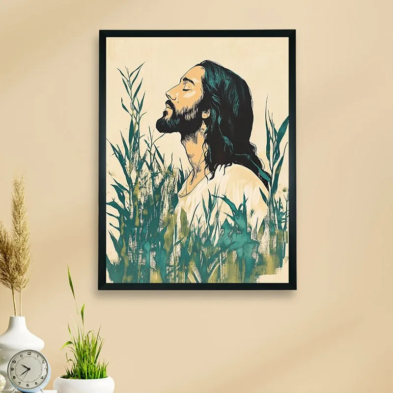 Contemplation Of Christ Wall Art With Resin Frame media 3