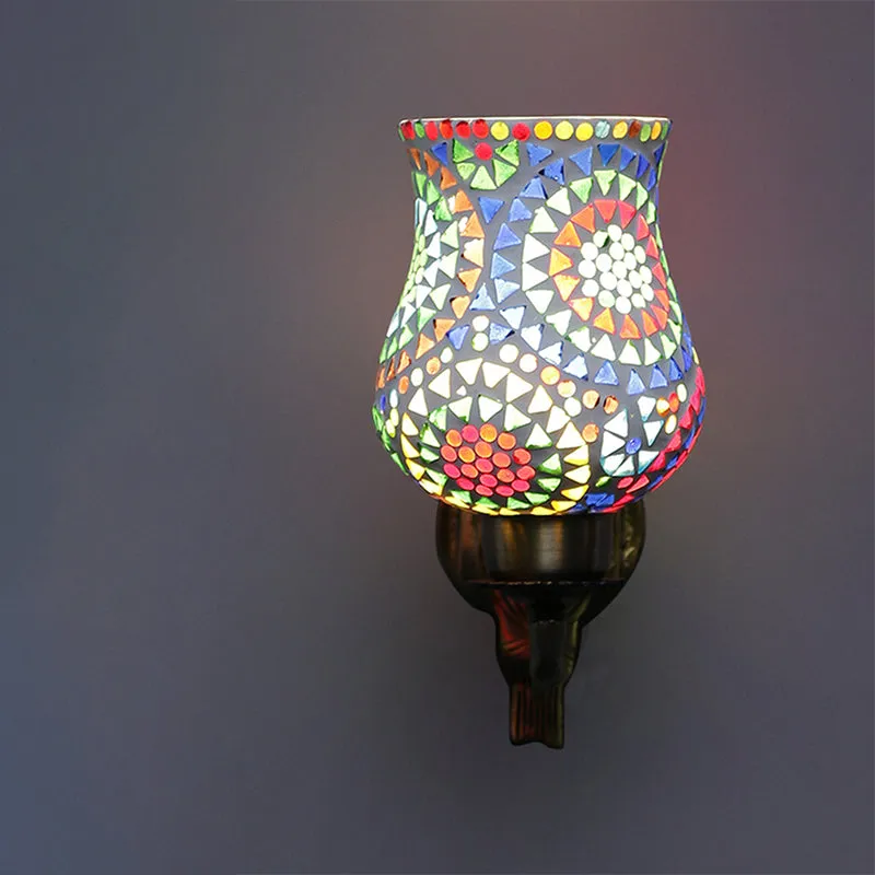 Mandala Love Gleam Mosaic Glass Wall Lamp media 1