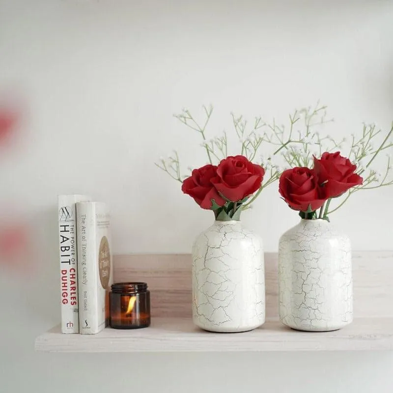 Hosanna Bottle Vase (White) - Set Of Two media 1