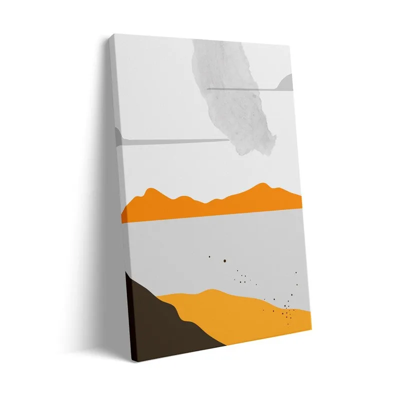Golden Landscape Archival Canvas Wall Art - Black Frame media 4