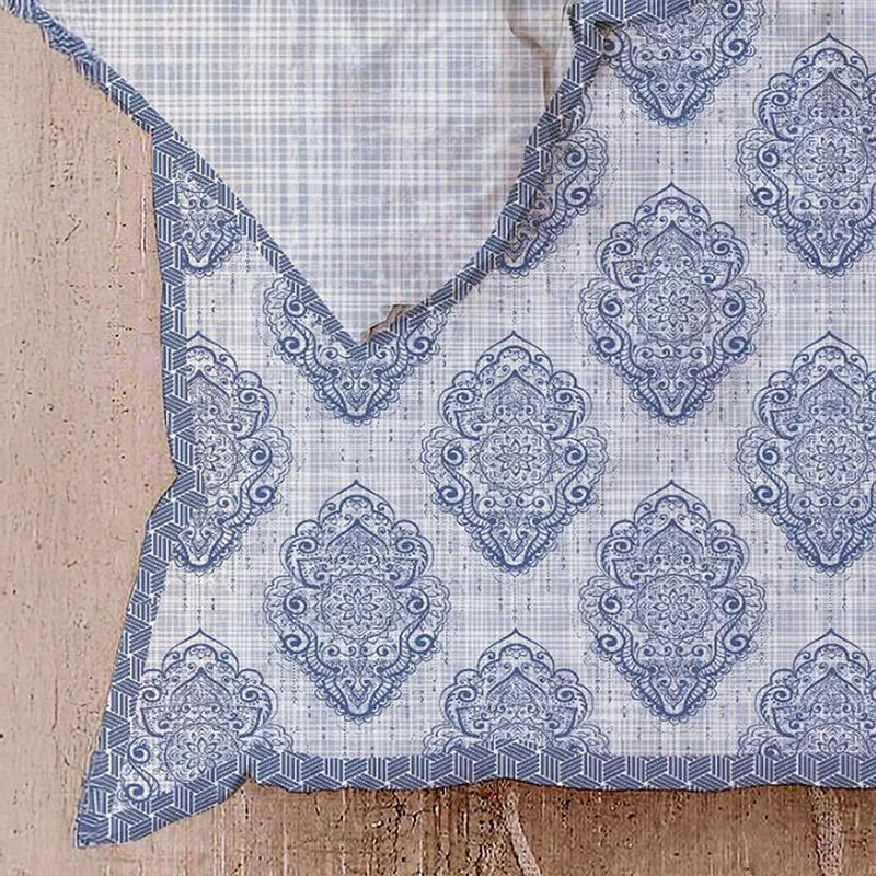 Sargam Ethnic Cotton Dohar (Blue) - 210 TC media 5