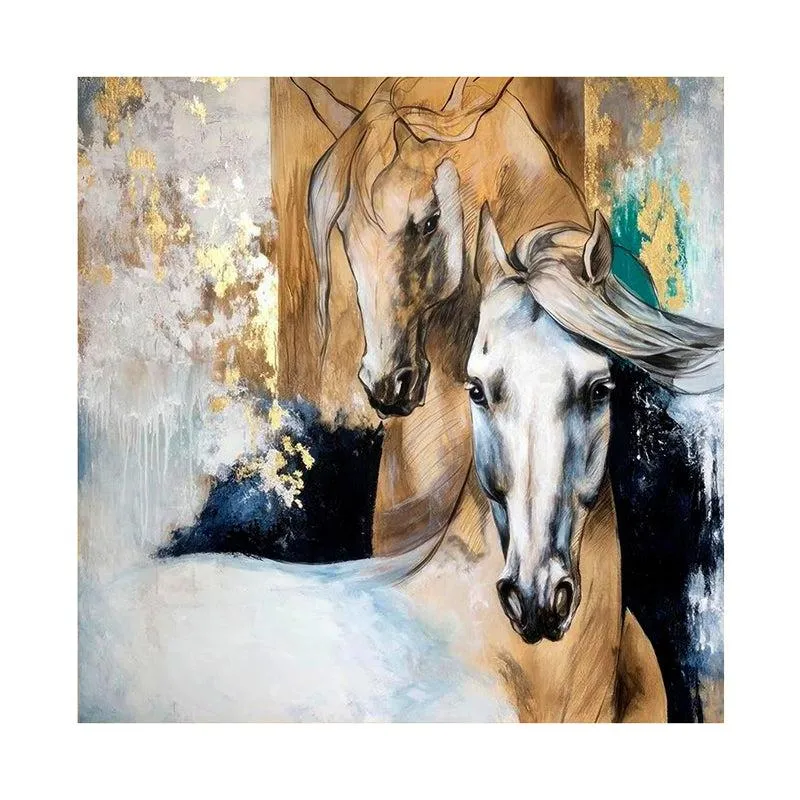 Graceful Horses Wall Painting media 5