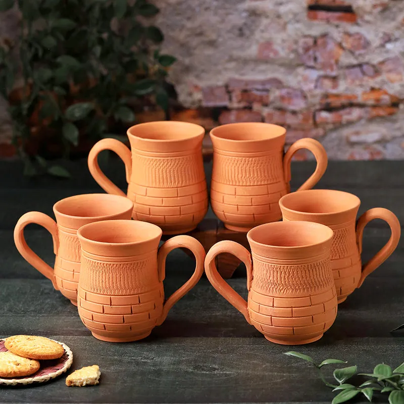 Nireeksha Terracotta Coffee Mug (250 mL Each) - Set of Six media 5