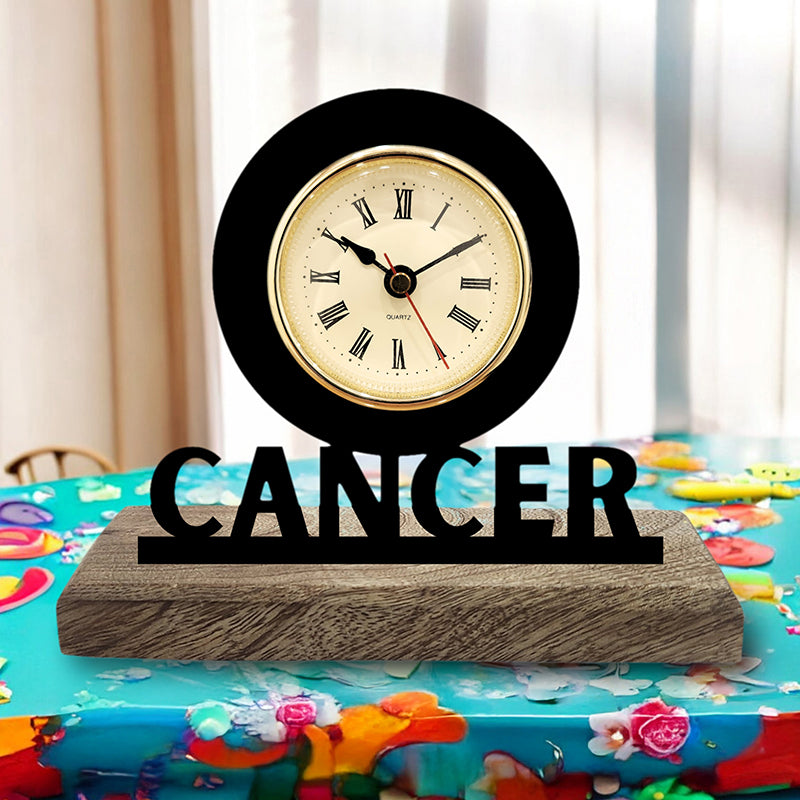 Cancer Zodiac Analog Table Clock