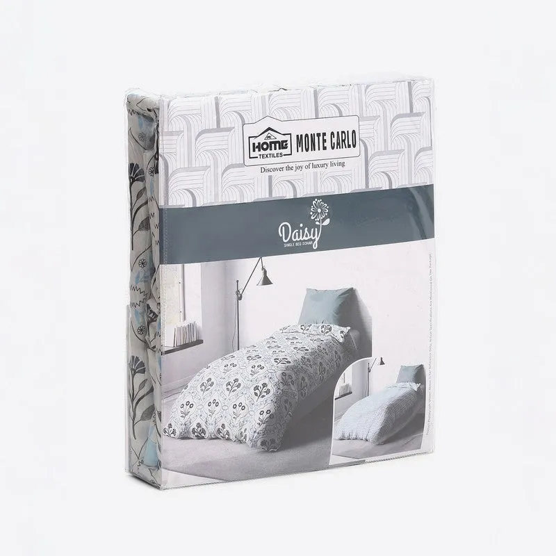 Monte Carlo Petaluxe Floral Polycotton Reversible Dohar (Light Blue) - 150 GSM media 7