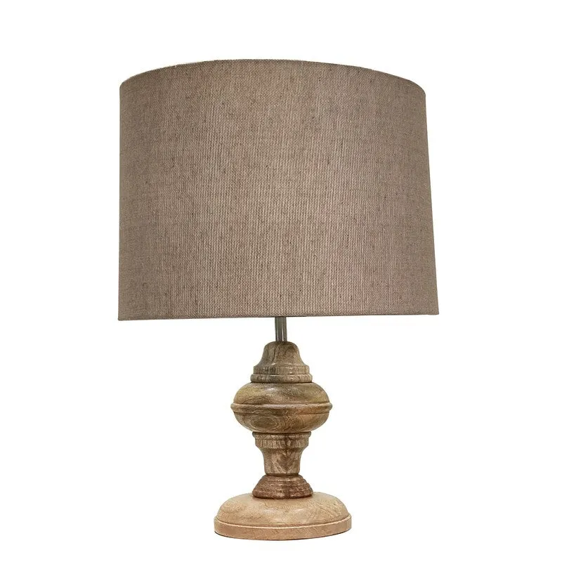 MonoAura Wooden Table Lamp - Beige media 7