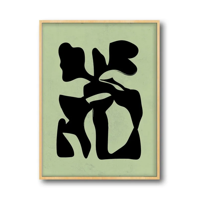 Modern Totem Canvas Wall Painting With Brown Frame media 3