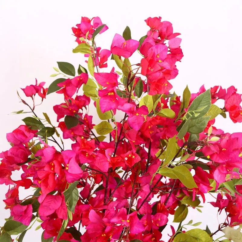 Verdiq Artificial Bougainvillaea With Black Plastic Pot - 5 Feet media 6
