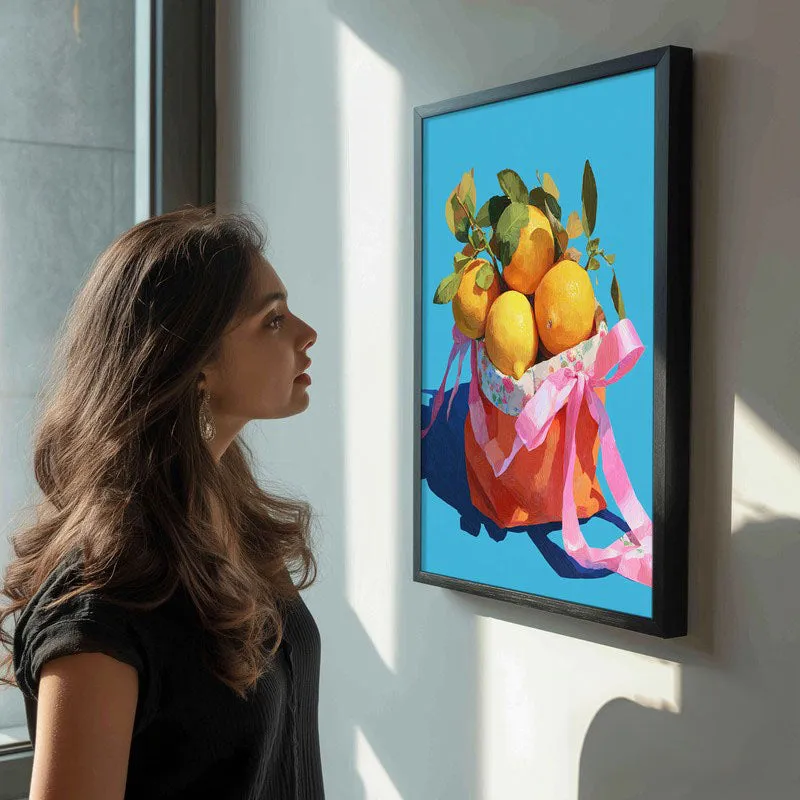 Zesty Vivid Canvas Wall Painting - Black Frame media 5