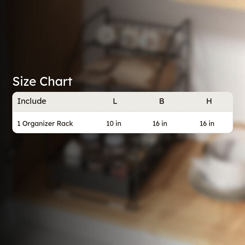 Essentio Multi-Tier Kitchen Rack with Pull-Out Drawer - Black media 7