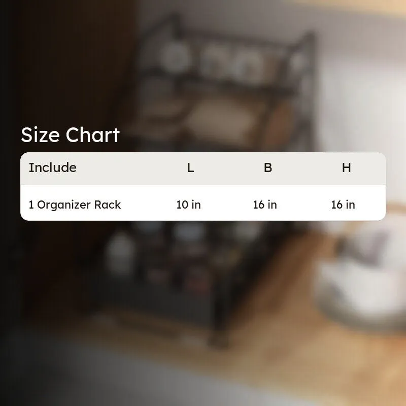 Essentio Multi-Tier Kitchen Rack with Pull-Out Drawer - Black media 7