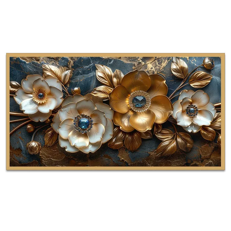 Kismet Metallica Flora Canvas Wall Painting media 3