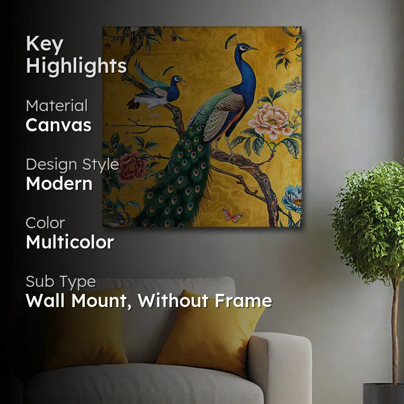 Peacock Of Grace Canvas Wall Art media 2