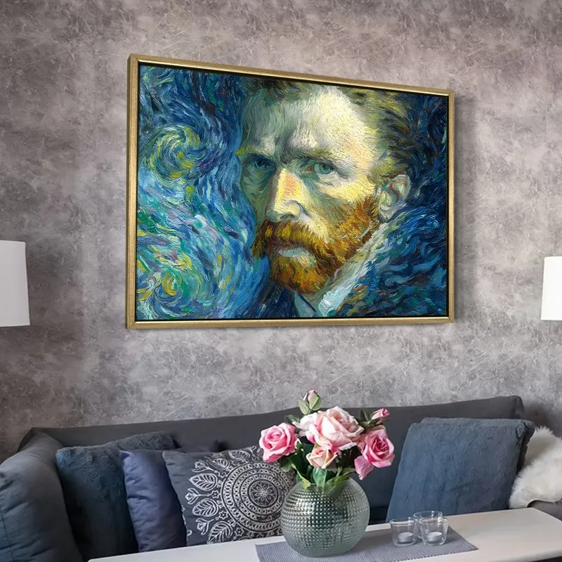 Soulful Stare Canvas Wall Painting With Frame media 6
