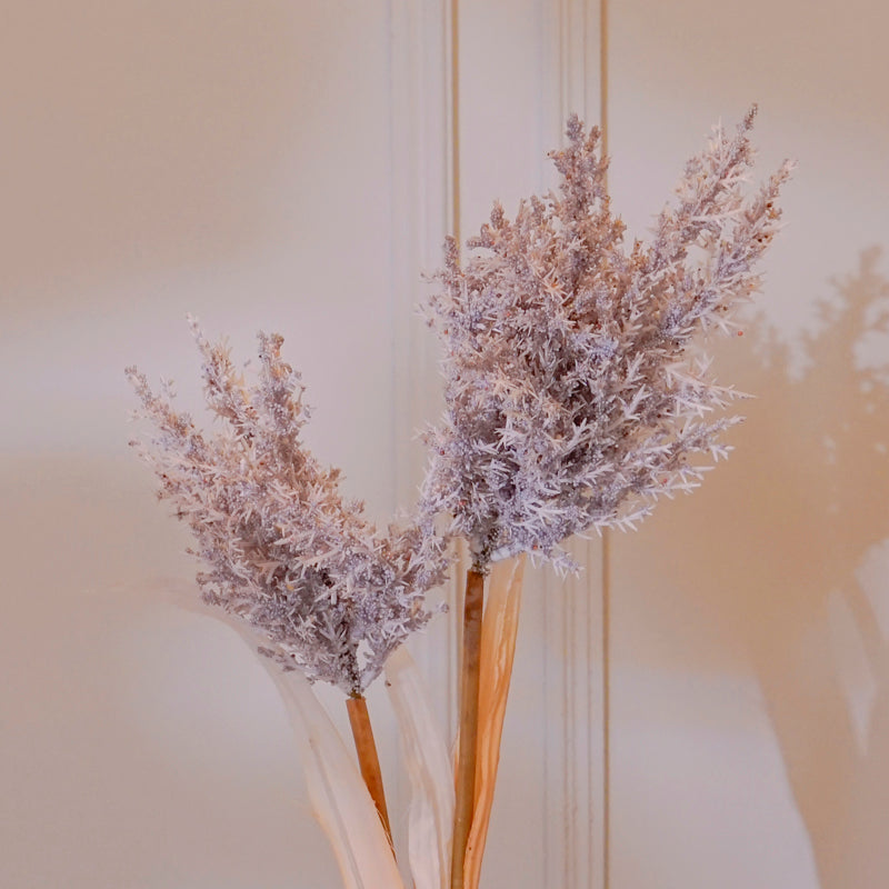 Faux Pearl Millet Grass Flower Stick (Grey) - 38 CM media 4