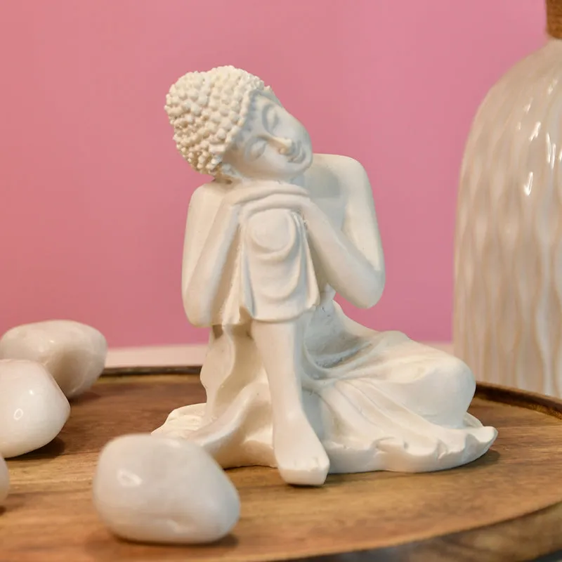 Thinking Buddha Resin Idol media 1
