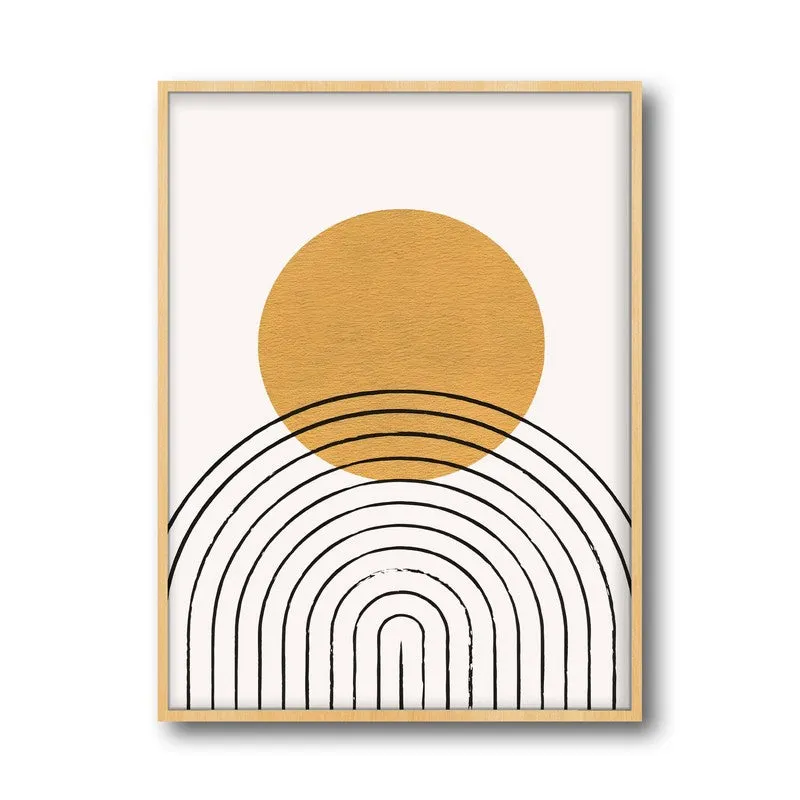 Radiant Balance Canvas Wall Painting With Brown Frame media 3
