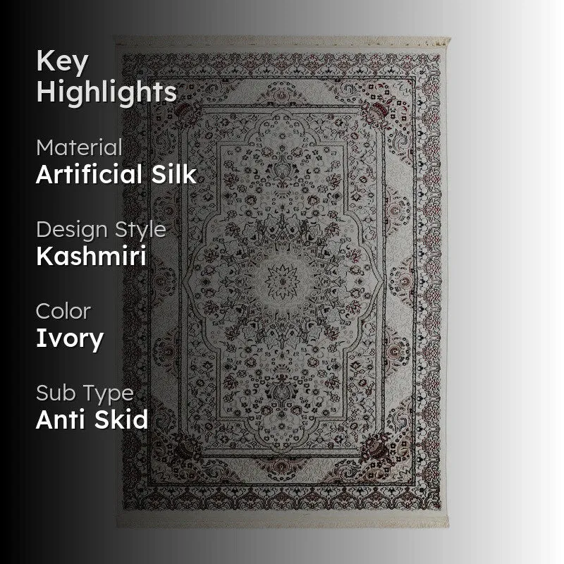 Kashvion Art Silk Carpet media 2