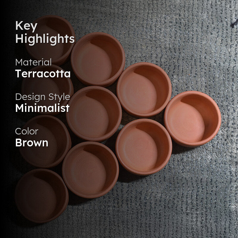 Terrabite Terracotta Dip Bowl (30 mL Each) - Set Of Ten media 2