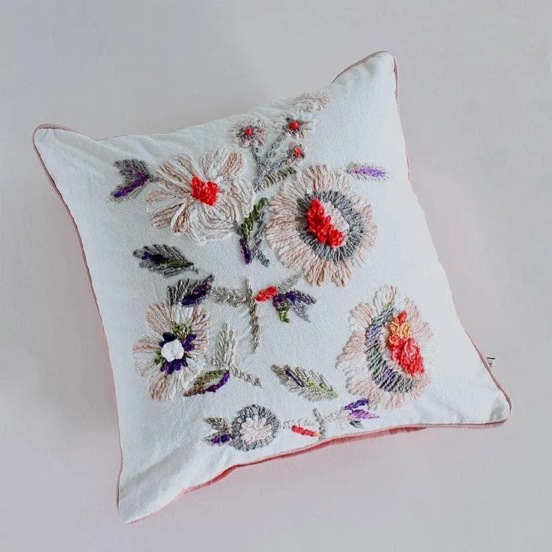 All In Bloom Embroidered Cushion Cover media 2