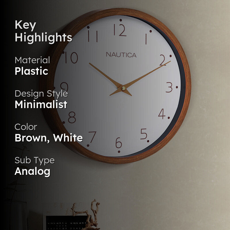 Velden Analog Wall Clock - White media 2