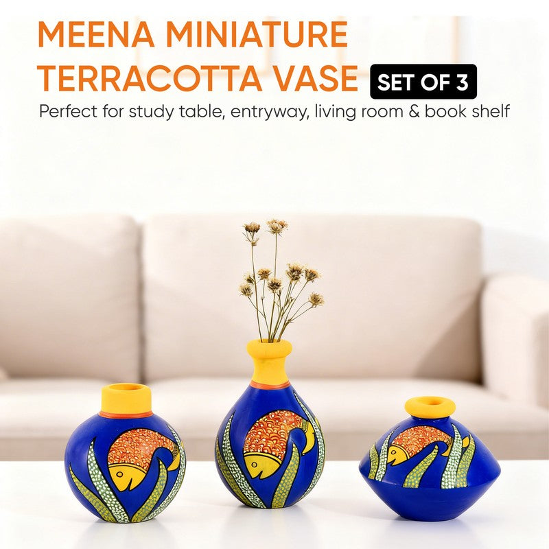 Varaha Terracotta Vase - Three Piece Set media 10