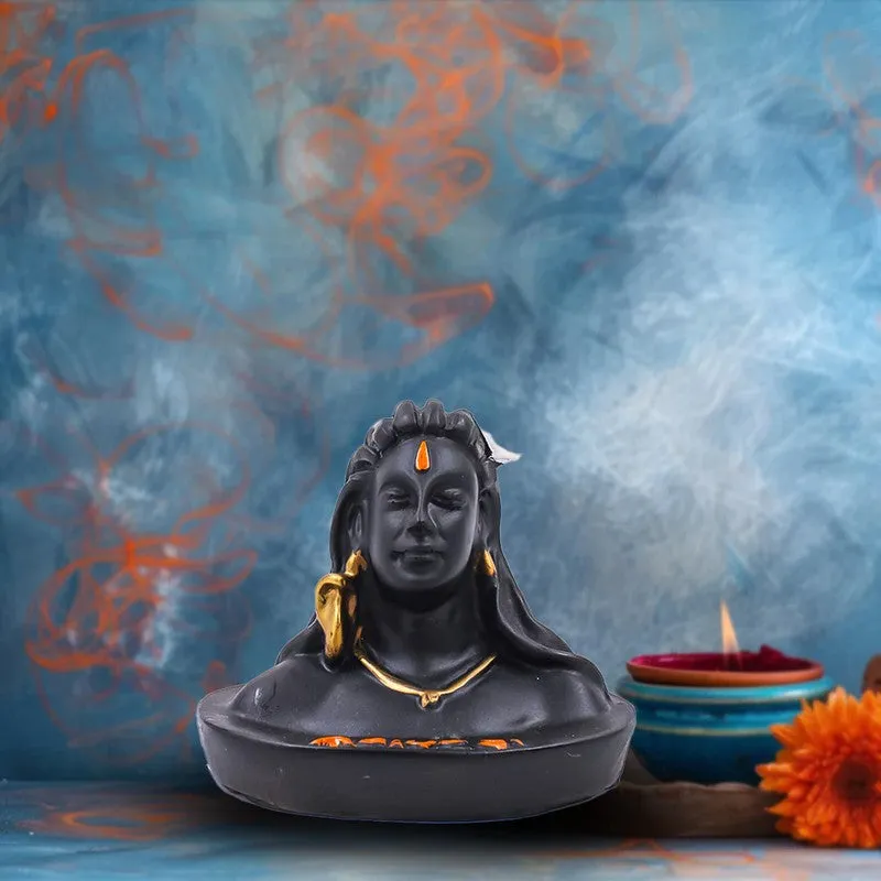Lord Adiyogi Divine Ebony Wood Idol media 6