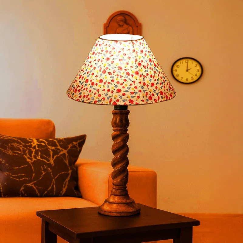 Elvane Solin Wooden Table Lamp - Multicolor media 1