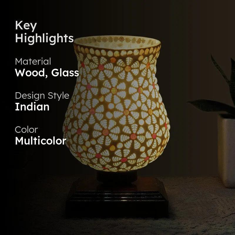 Radiavo Mosaic Glass Table Lamp - Multicolor media 2