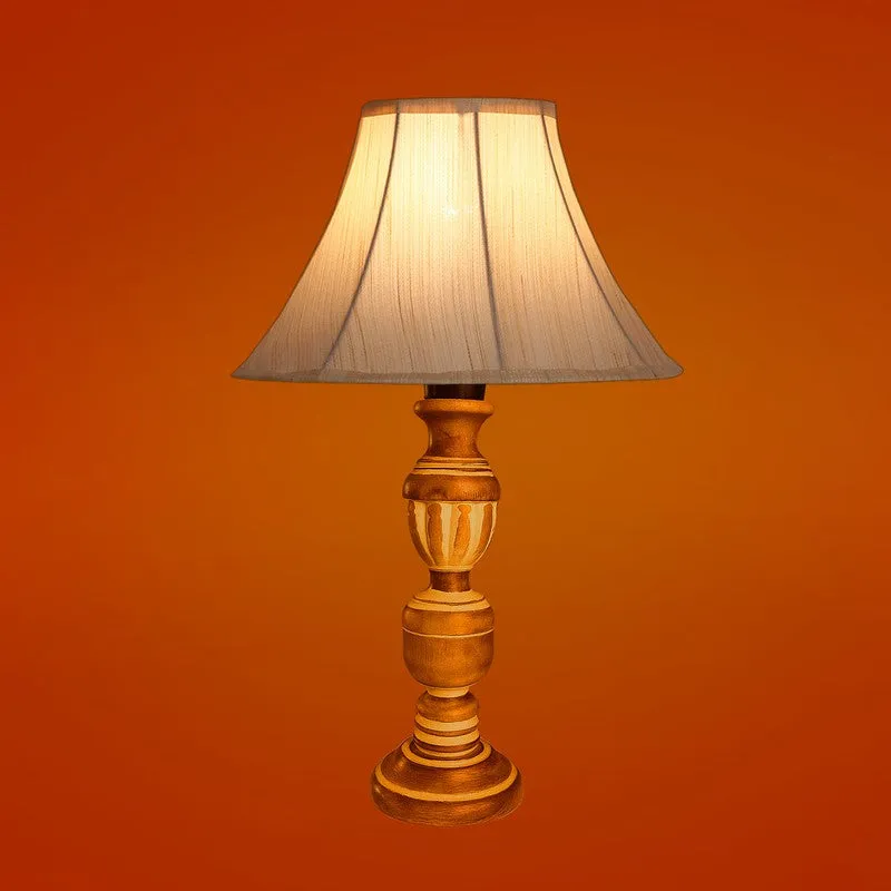 Zenrae Kyro Wooden Table Lamp - OffWhite media 7