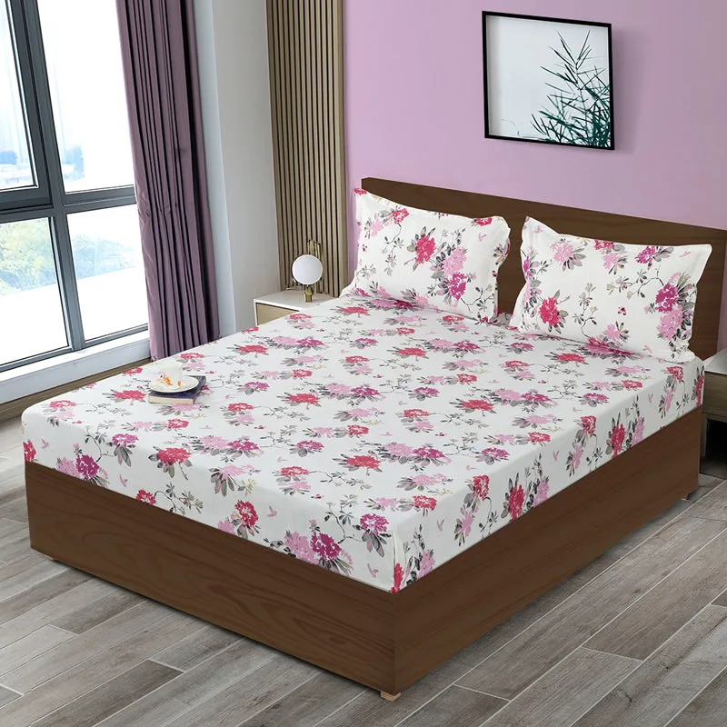 Swayam Ruvo Rosa Cotton Bedsheet (Pink) - 200 TC media 3