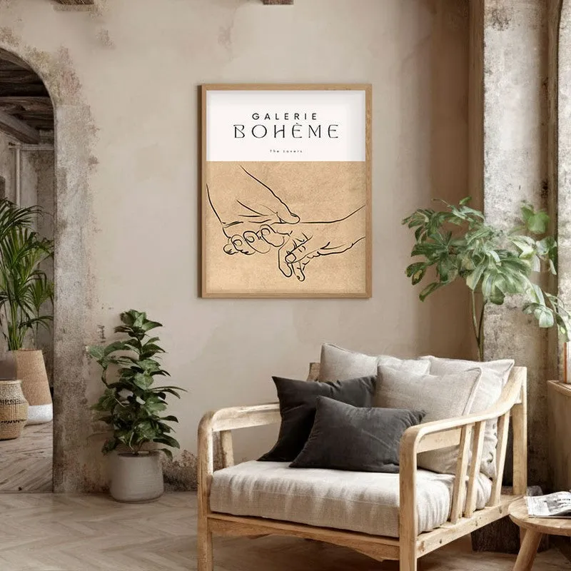 Unspoken Vow Canvas Wall Painting With Brown Frame media 5