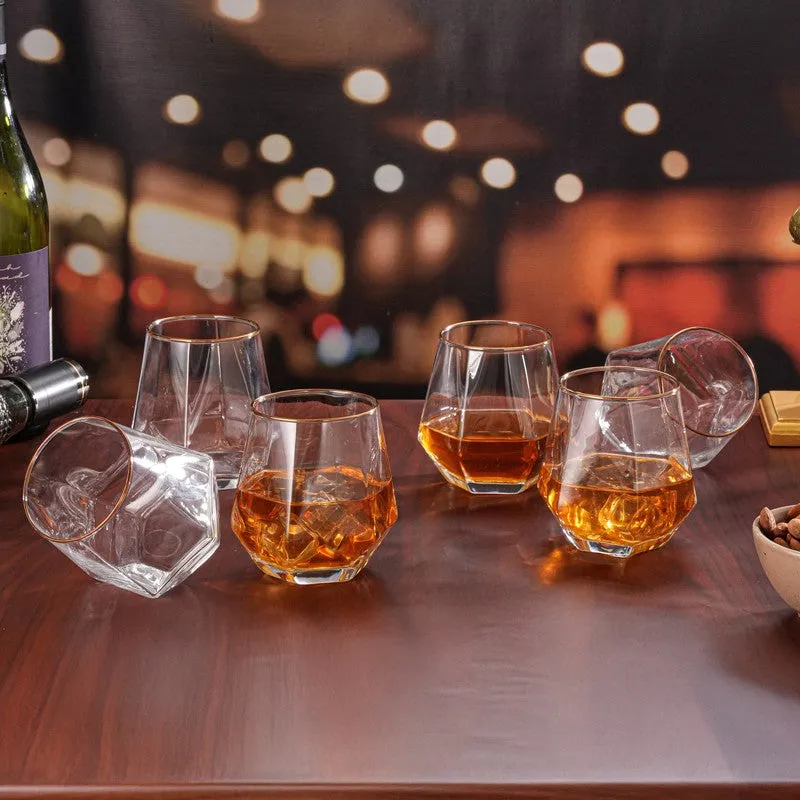 GoldenShard Whiskey Glasses - Set Of Six media 1